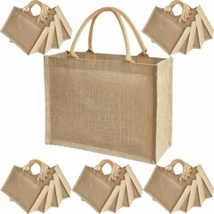 20 PCS burlap tote bags jute bridesmaid gift burlap gift bags with handles le…