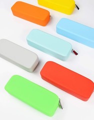 Travel Makeup Brush Holder, Pen Pencils Case,Silicone Bag A100 BLUE