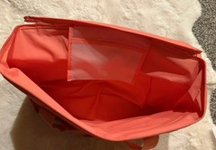 NWT Trader Joe Large Peach Reusable Inssllated Shopping Bag 8 Gallon with zip