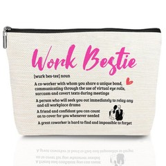 Work Bestie Noun Makeup Bag Coworker Gifts Besties Multicolor606