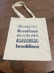 BROOKLINEN BROOKLYN ECO TOTE BAG Canvas Fabric Shoulder Bag NYC NY 15 X 14”
