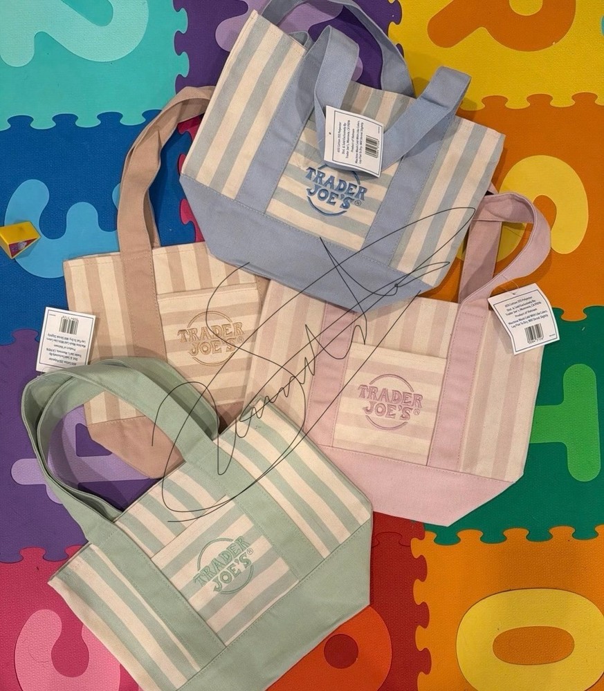 Trader Joe’s Summer 2026 striped mini tote bags LE