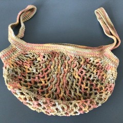 Handmade Crochet French Market Mesh Grocery Bag 100% Cotton Eco gift