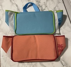 Trader Joe’s Mini Insulated Set of 2 Cooler Bags Peach Blue Limited Edition NEW