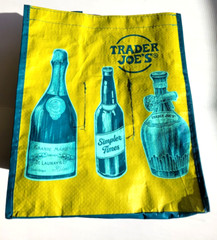 TRADER JOE’S Reusable Washable Wine Bag – 6‑Bottle Beverage Tote Carrier Grocery