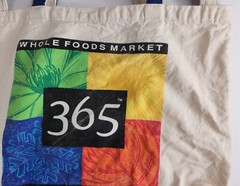 Whole Foods Market 365 Everyday Value Tote/Shoulder Bag Canvas Grocery Reusable