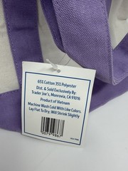 Trader Joe’s Mini Canvas Tote Bag Spring 2026 Lavender NWT Free Shipping