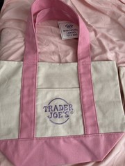 Trader Joe’s Mini Tote Bag Set of 8 Spring Pastel + Striped Mini Canvas Bags NEW