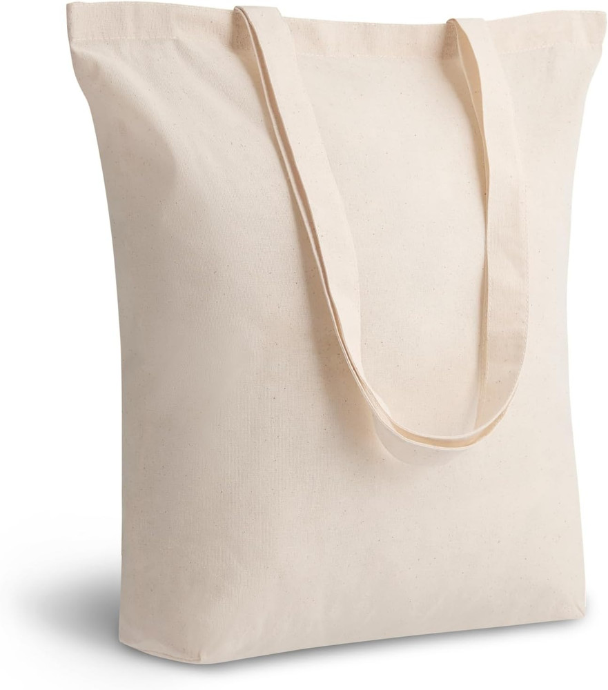 192-Pack Cotton Tote Bags with 4″ Gusset, 15″X16″X4″ Economical Lightweight Reus