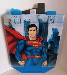 DC Comics SUPERMAN 2-Pack Blue Mini Reusable Tote/Shopping Bags NEW Free Ship!