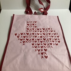 HEB Texas XO Tote Bag Love Kiss Heart Pink Red Destination Holiday 2025 New