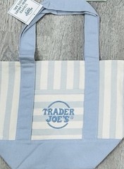 Trader Joe’s Mini Pastel Stripe Canvas Tote Bag LIMITED EDITION Set Of 4 – NEW!!