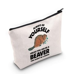 Beaver Lover Gift Cosmetic Make up Bag Makeup Zipper