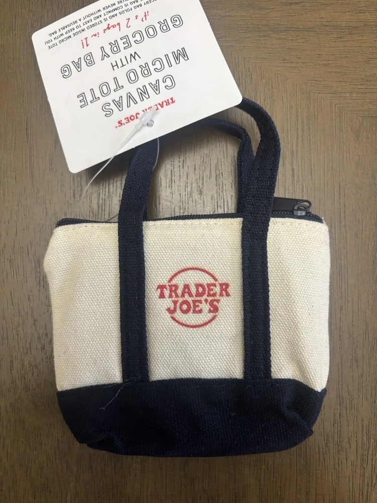 Trader Joe’s Micro Tote 1-piece NEW 2025 LIMITED Blue Color