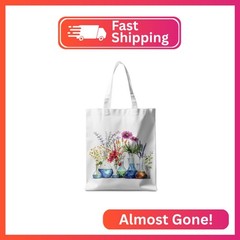 Floral Chemistry Science Gifts Tote Bag for Teacher, Women, Coworker, Best Frien
