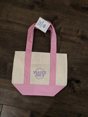 Trader Joe’s Mini Pastel Canvas Tote Bag Set Of 4 Pink Blue Green Purple NWT