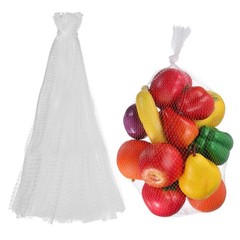 100Pcs Reusable Mesh Produce Bags, 19.7 Inches Egg Bags, White