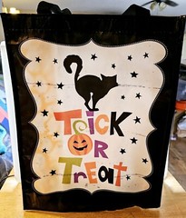 Set Of 2 NEW Cracker Barrel Halloween Black Cat Reusable Bags Trick Or Treat