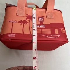 Trader Joes Mini Insulated Bag Peach Lunch Snacks Drinks New