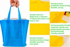 12 Pack 13″ 12 Colors Multi-Color Reusable Tote Gift Bag One Side Blank Non-wove