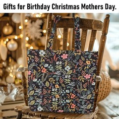 6 Pcs Aesthetic Floral Canvas Tote Bag Canvas Bag with Pocket for Shopping Wo…