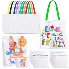 20 Pcs Sublimation Tote Bags Bulk, 10 Sublimation Blanks Canvas Tote Bags & 1…