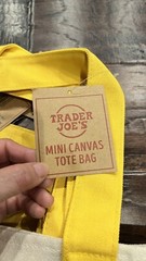 NEW Trader Joe’s Mini Canvas Tote Bag – Yellow