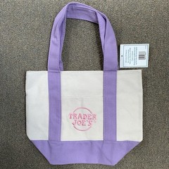 NWT Trader Joe’s Pastel Mini Totes, Canvas, 3 Colors: Green, Purple, Pink