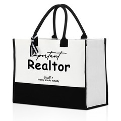 Professional Title Important Stuff Tote Bag Work Office Commuting Shoulder