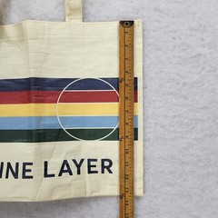 Marine Layer Reusable Bag Tote Shopper Double Sided Handle Recycle Retro Rainbow