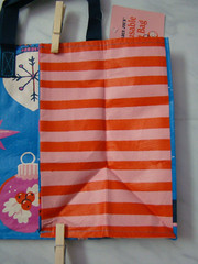 New Trader Joe’s Christmas Holiday Blue w/ Print of Ornaments Reusable Gift Bag