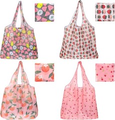 4 PCS Reusable Bags Foldable,Foldable Reusable Bag,Reusables Foldables Grocery