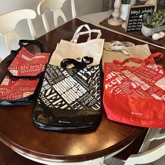 Lululemon Assorted Reusable Shopping Bags Lot of 6, 4 Large 2 Small
