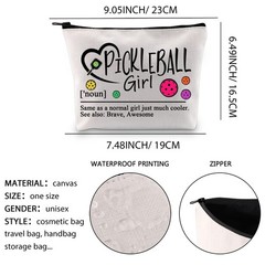 XYANFA Pickleballs Makeup Bag Pickle ball Player Gift PickleballS