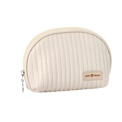 Duleylv Small Makeup Bag for Purse Mini Cosmetic 5.5 x 4.5 x 2.8 inch, Beige