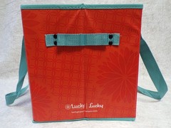 COLLAPSIBLE LARGE FOLDABLE TOTE SHOPPING GROCERY BAG LUCKY SUPERMARKET INSTORE
