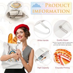 10 Pcs Employee Appreciation Gifts for Women Inspirational Rainbow Canvas Tot…