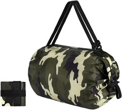 Reusable Shopping Bags, Foldable Grocery Storage Tote, Waterproof Oxford Cloth D