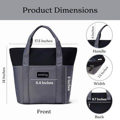 Grey Collapsible Cooler Bag – Large Thermal Insulated Grocery Bags