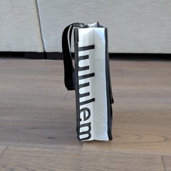 Lululemon Small Reusable Shopping Tote Lunch Bag ❤️ Black White NEW! Ships FLAT