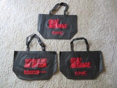 (3) Count Lot GNC Reusable Shopping Tote Bags 20″ x 12″ x 8″ Beat Average