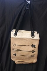 Thirty One *Retired* CANVAS STORAGE TOTE ~ARROWS~ hard to find/rare New!