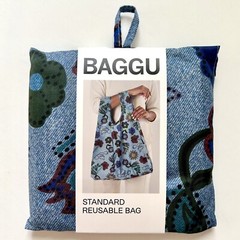 NEW! Baggu STANDARD BAG in “Digital Denim Birds” — Recyc. Nylon SOLD OUT + RARE!