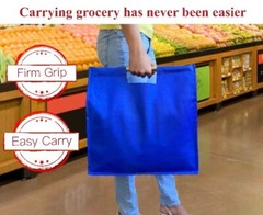 reusable grocery shopping bags wood handle easy carry – pack of 15