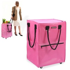 WORKPRO 36-Gallon Rolling Tote Bag w/ 5 Wheels Dual Carry Storage Shopping Bag