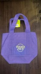 Trader Joe’s Trick-or-Treat Foldable Canvas Tote Bag Purple Cotton Polyester