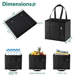 Bolsas de la compra reutilizables, plegables, resistentes y grandes con asas