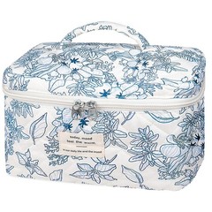 Gosect Large Makeup Bag, Cute Cosmetic Bag for Women Girls, 034Navy Blue
