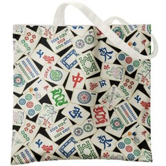 Retro Chinese Mahjong Tile Canvas Tote Bags for Women, Mahjong Gifts for Wome…