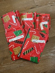 LOT OF 5 IKEA Vinter Storage Bag Christmas 13 ¾x28 ¾x11 ¾” 20 gallon